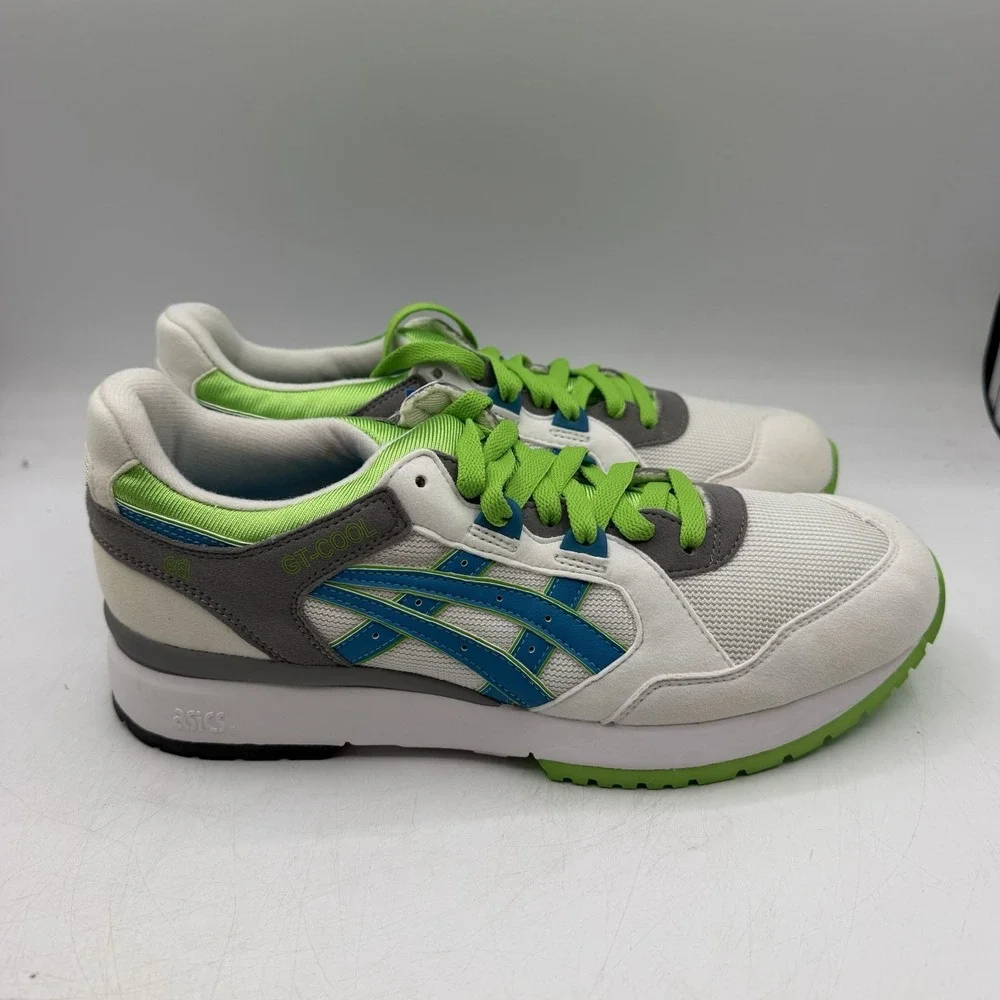 Asics GT-COOL Running Shoes Men Size 9 White/Pacific Blue Sneakers H311N 0146